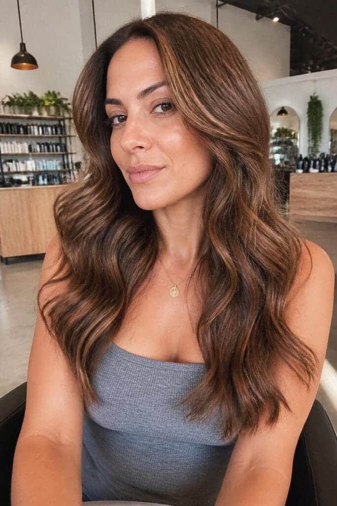 Cinnamon Brown with Chocolate Lowlights