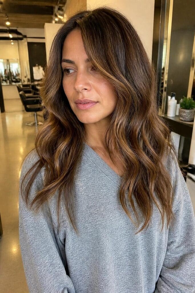 Cinnamon Brown with Honey Highlights