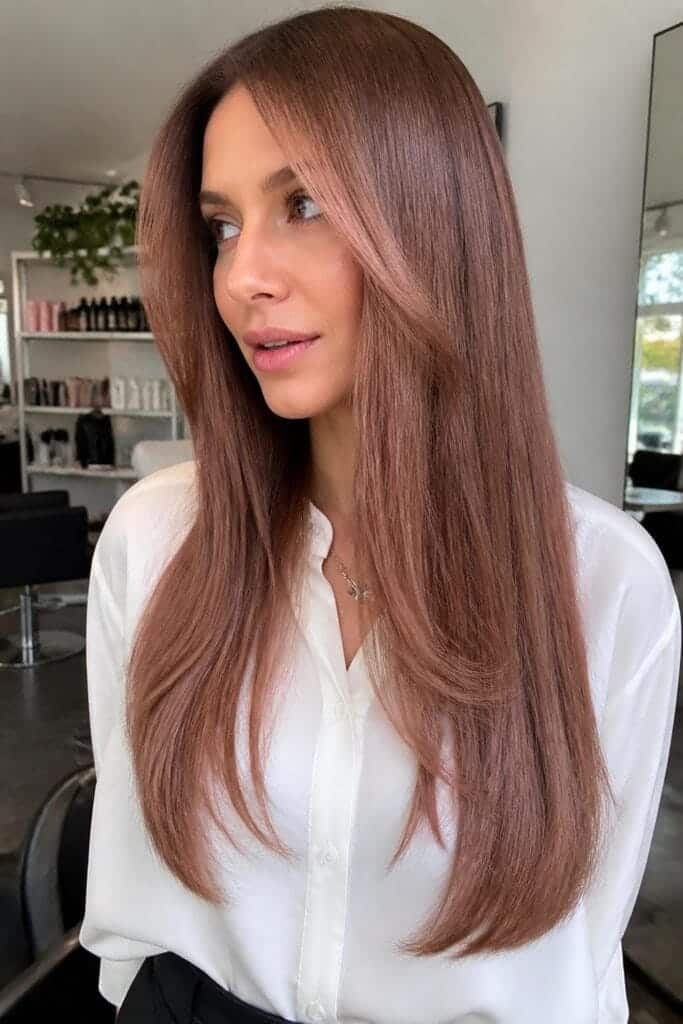 Cinnamon Brown with Rose Gold Tones