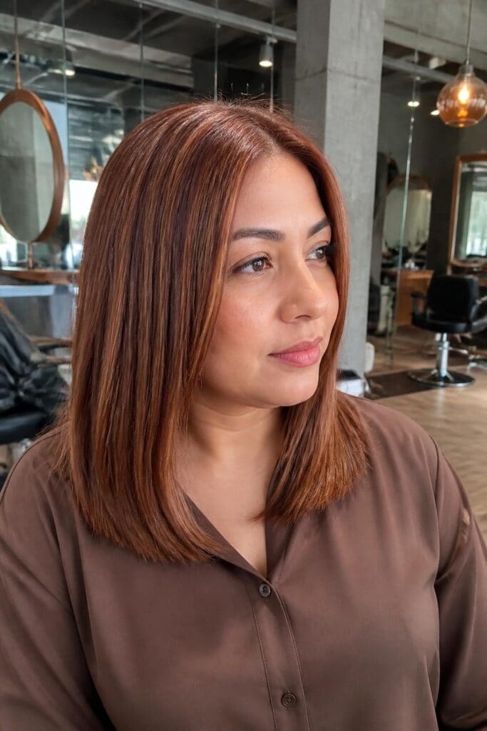 Copper with Caramel Highlights