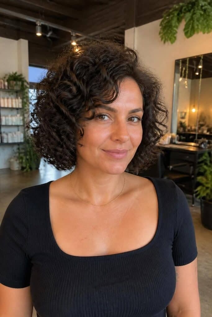Curly Bob with Defined Curls