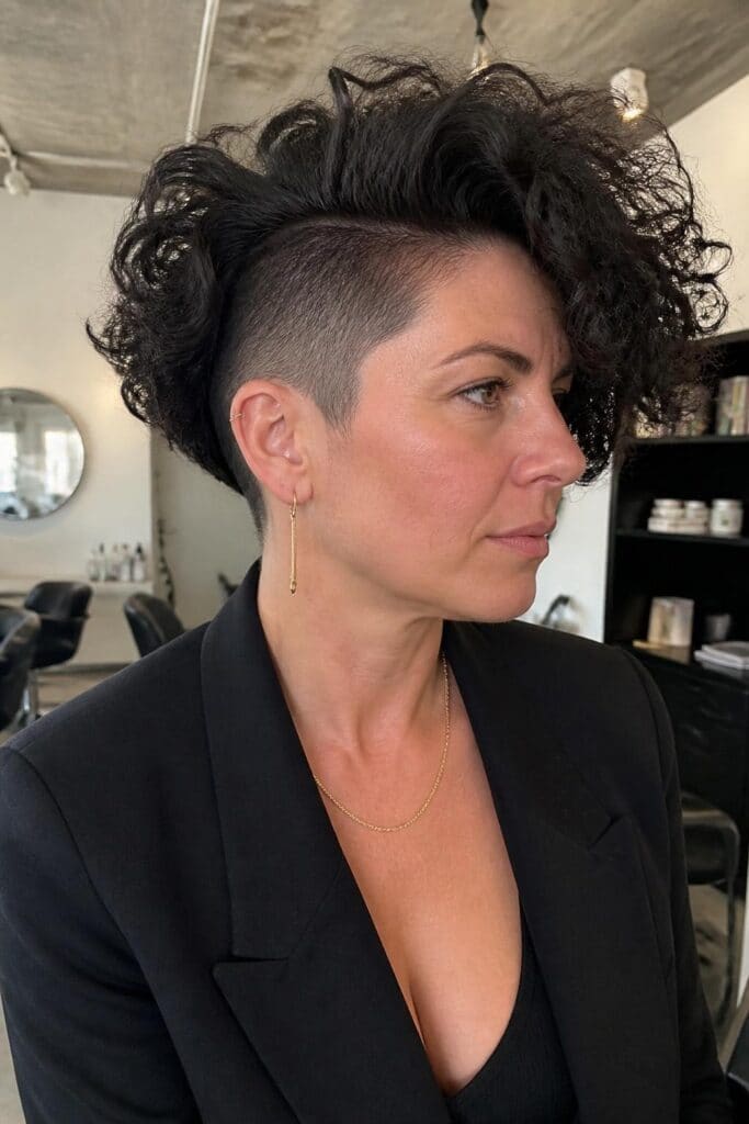 Curly Bob with Undercut