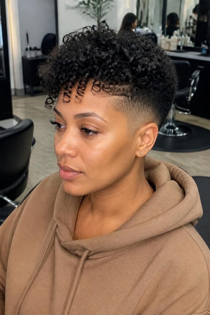 Curly Crop with Fade