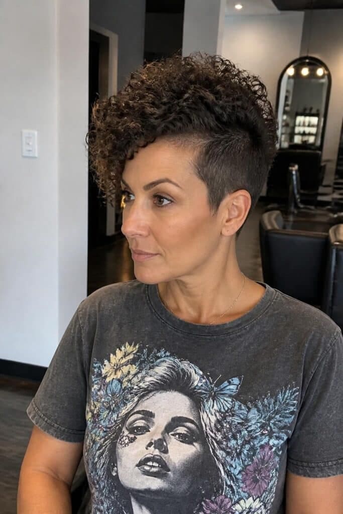 Curly Faux Hawk