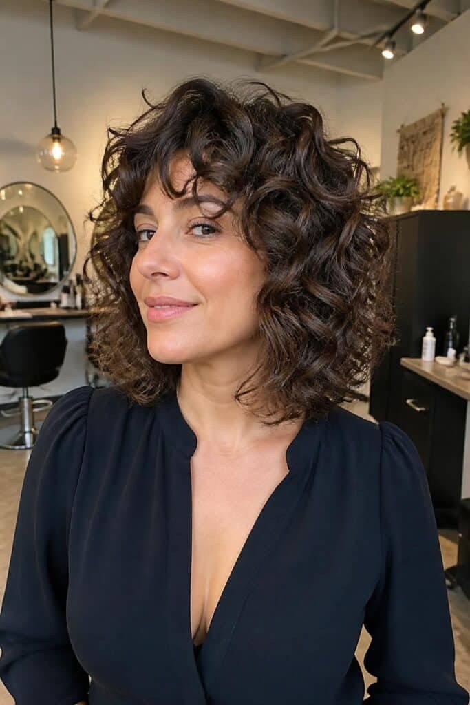 Curly Lob with Layers