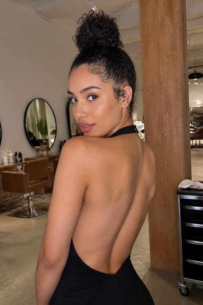 Curly Top Knot