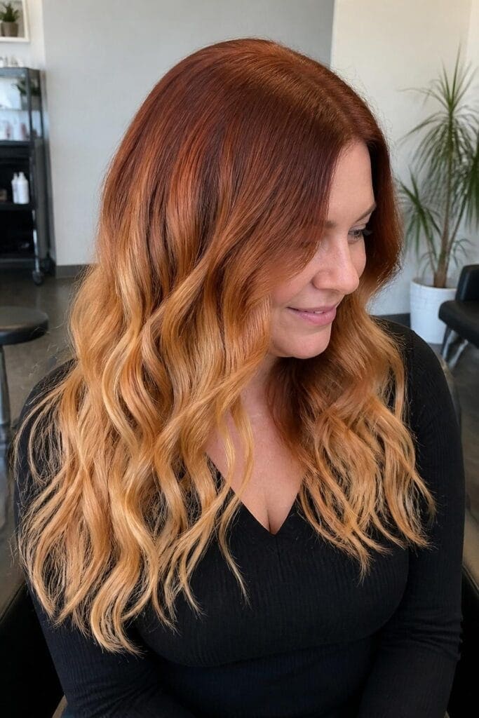 Dark Ginger Balayage