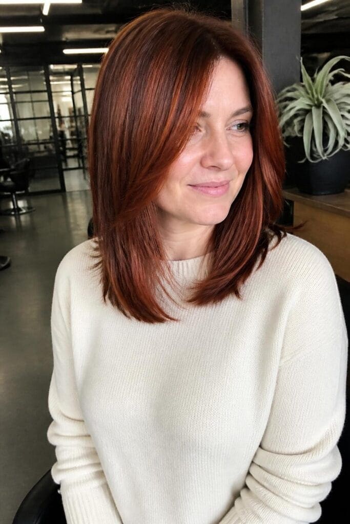 Dark Ginger with Copper Lowlights