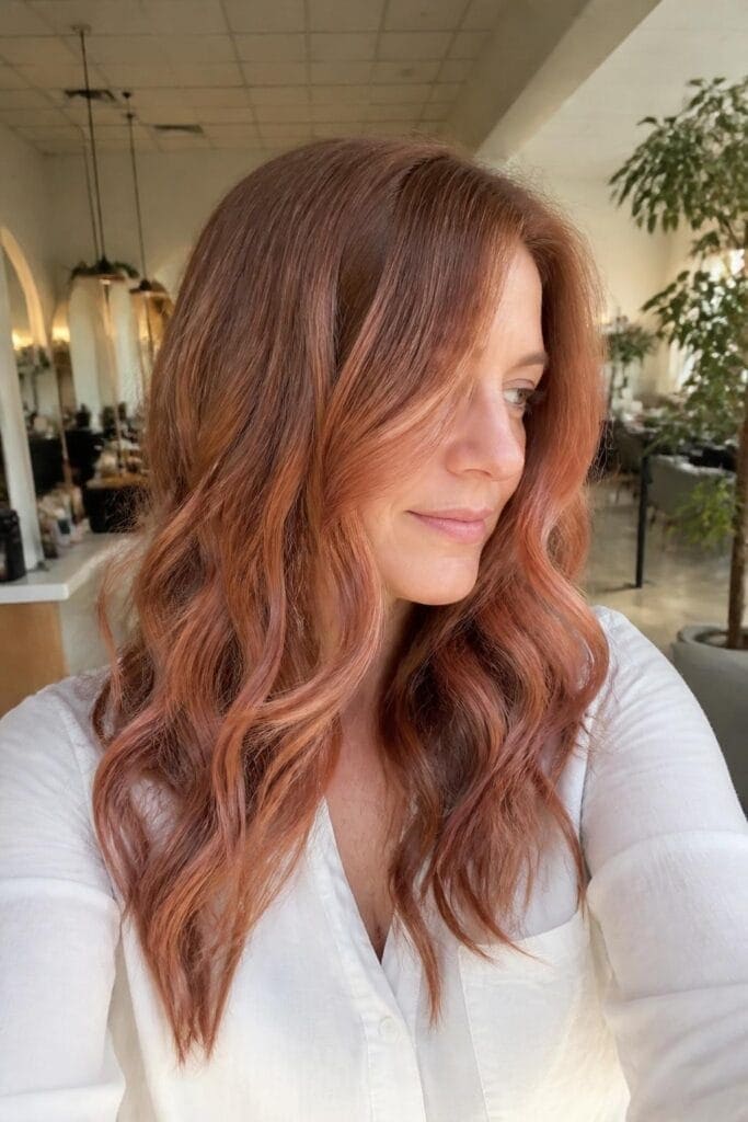 Dark Ginger with Subtle Peach Highlights