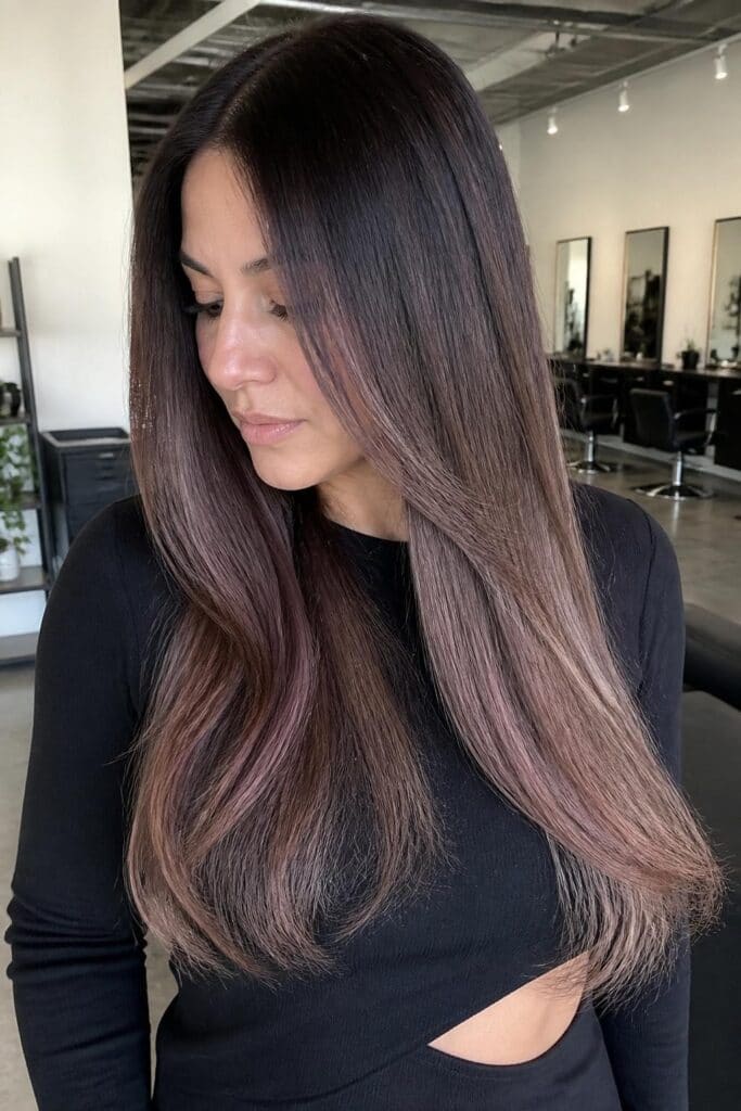 Dusty Mauve Balayage