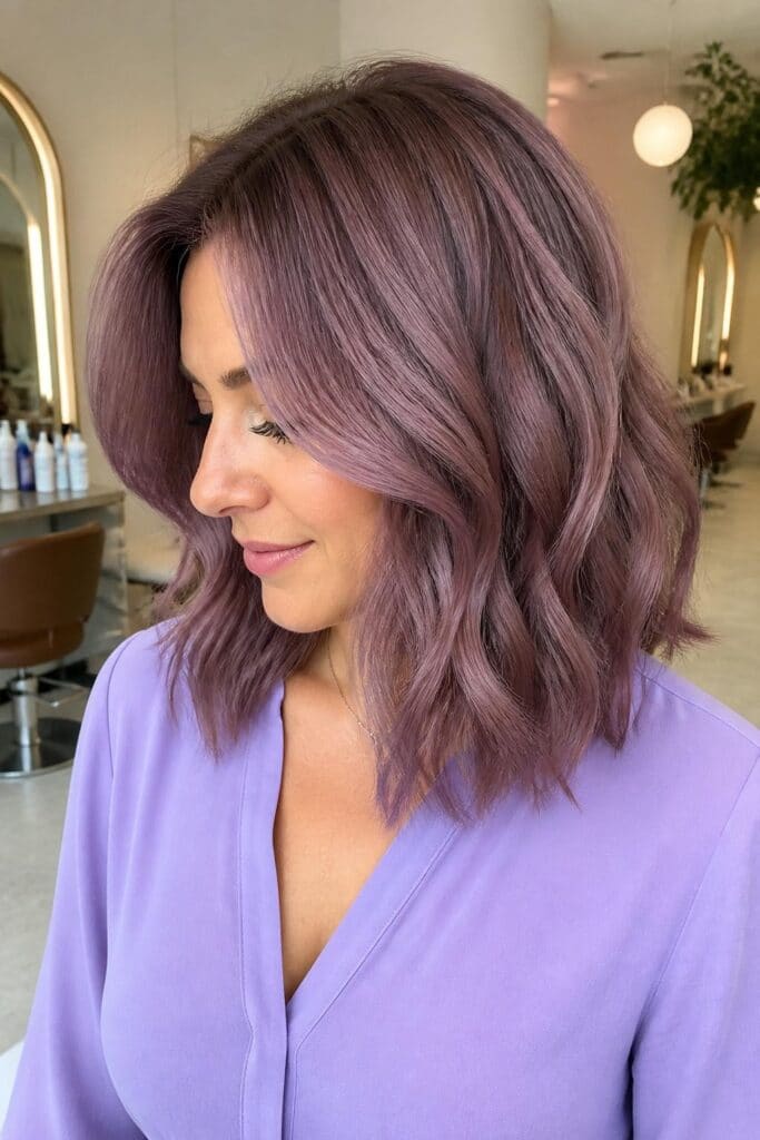 Dusty Mauve with Lavender Tones