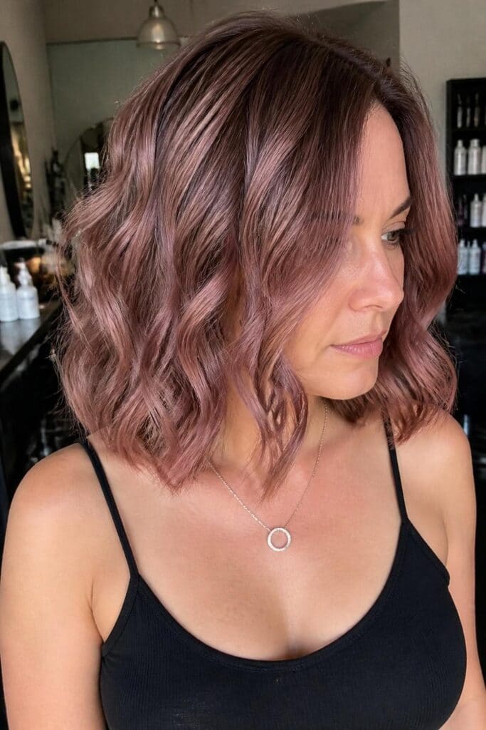 Dusty Mauve with Rose Gold Shimmer