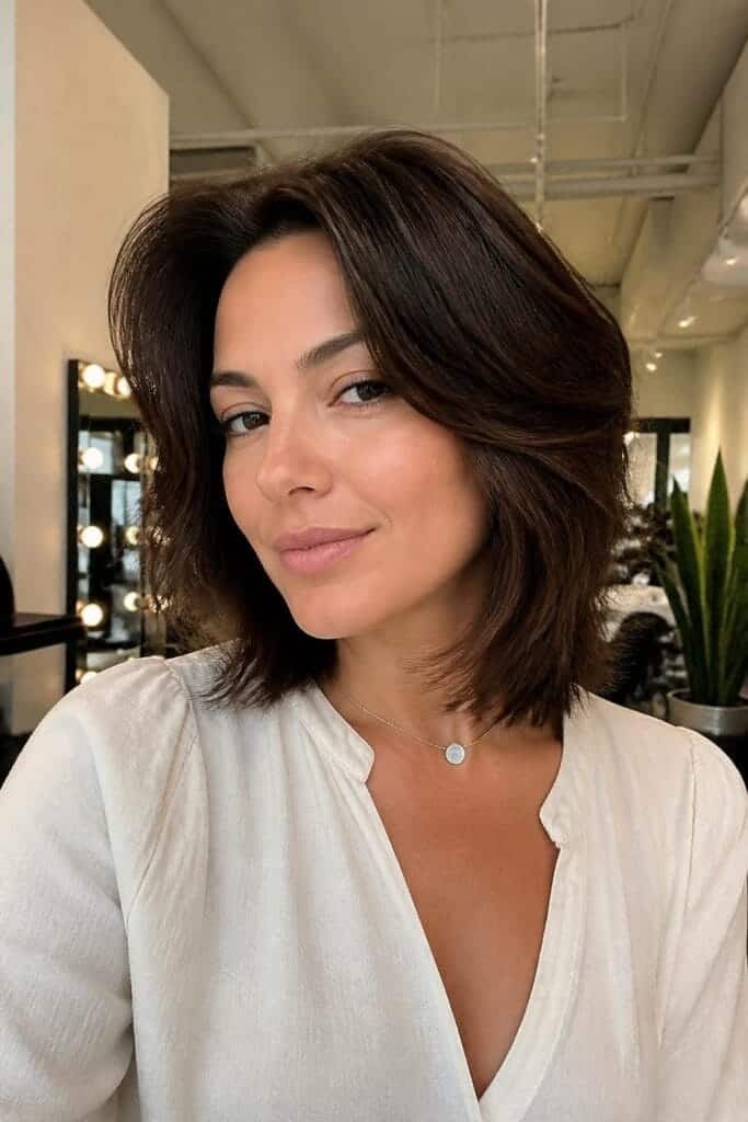 Feathered Lob with Airy Crown