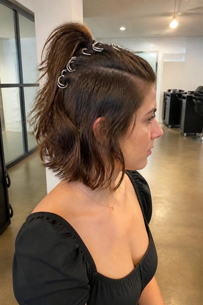 Half Pony with Hair Rings