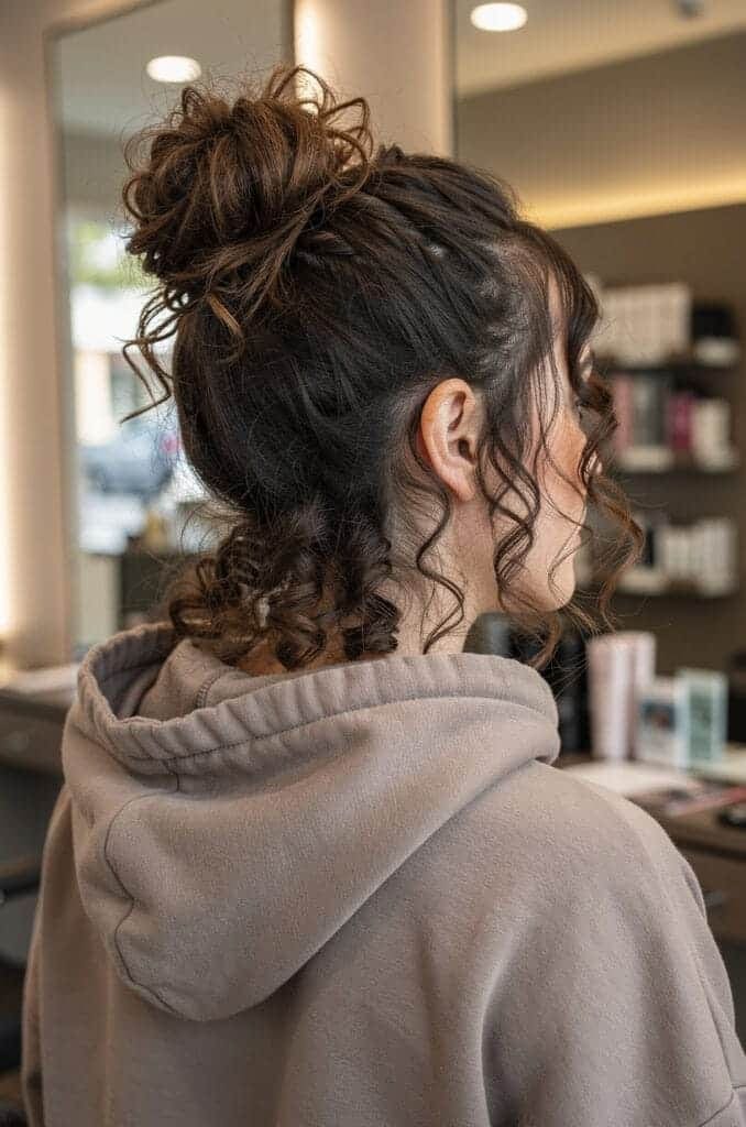 Half Up Messy Bun