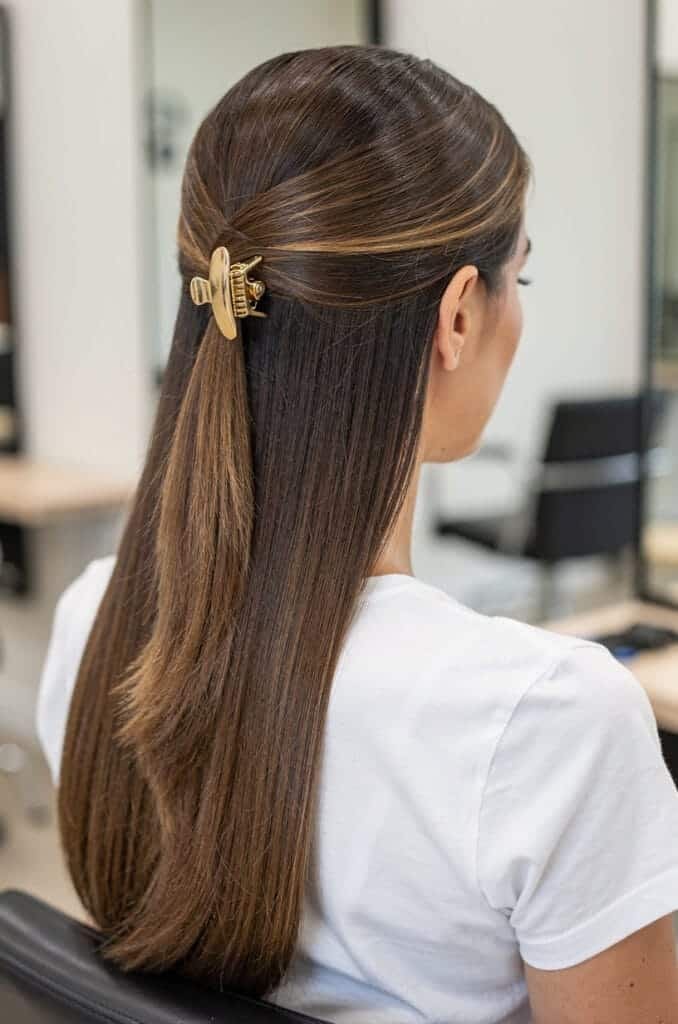 Half Up with Mini Claw Clip