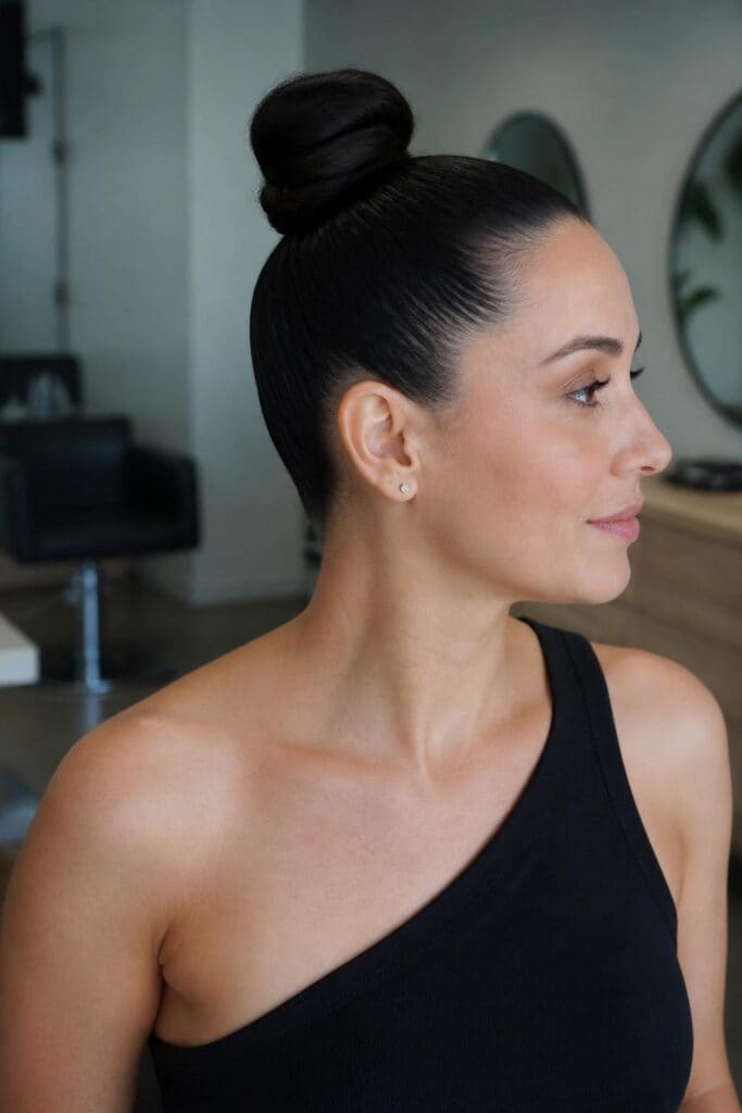High Bun Slick Back
