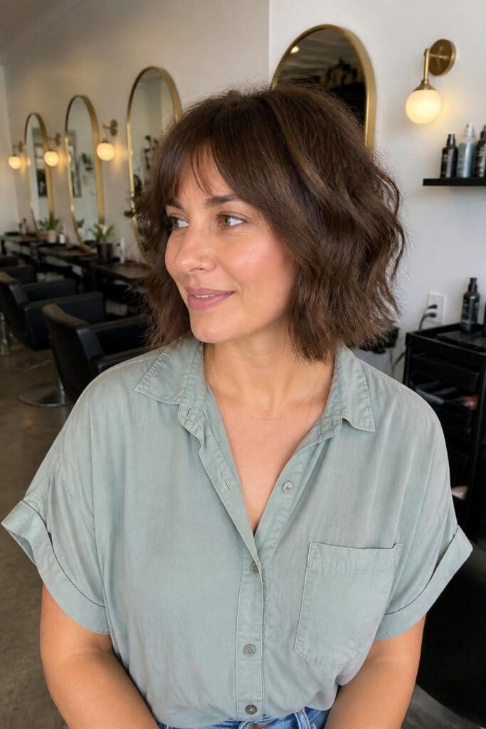 Layered Bob with Wispy Bangs