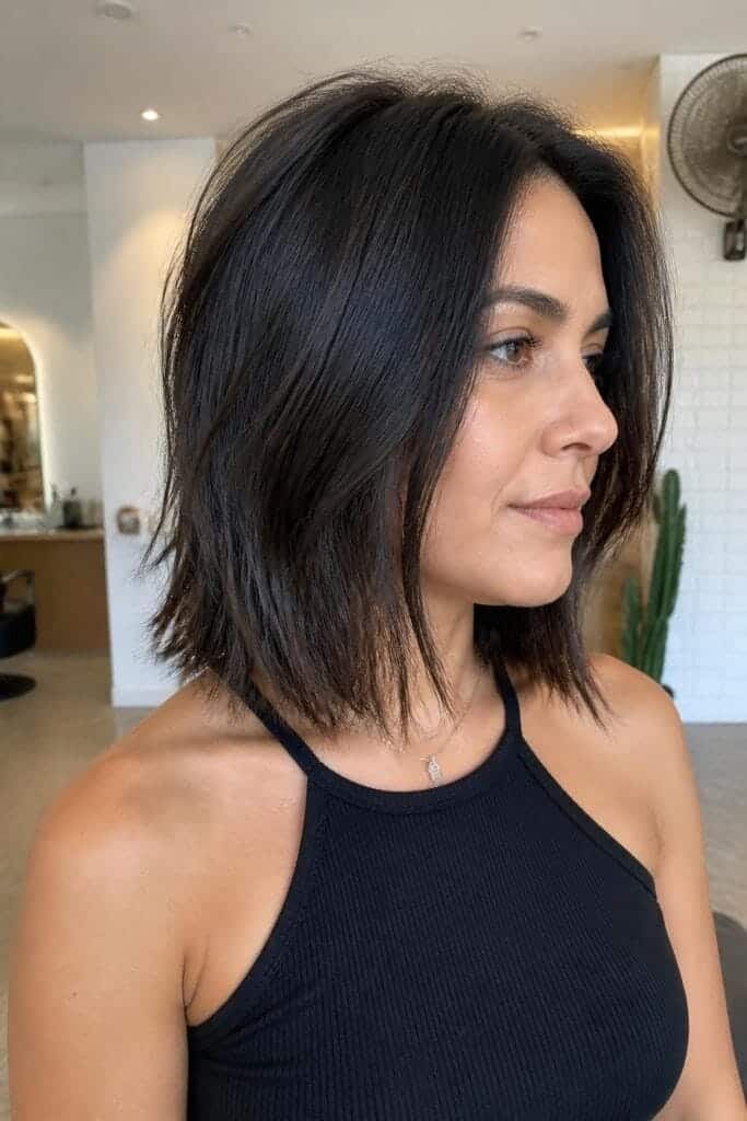 Long Bob with Point-Cut Tips