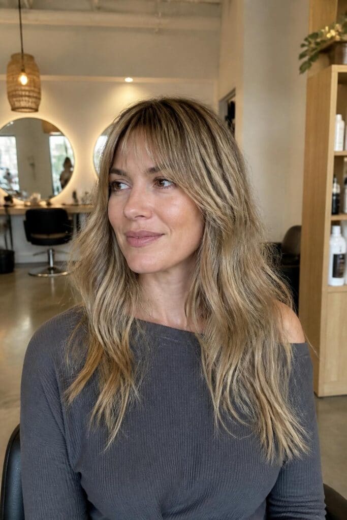 Long Hair with Choppy Bangs