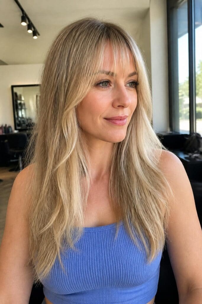 Long Hair with See-Through Bangs