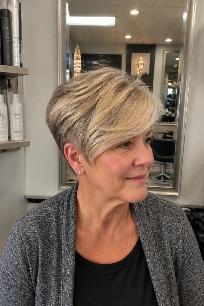 Long Pixie with Swept Bangs