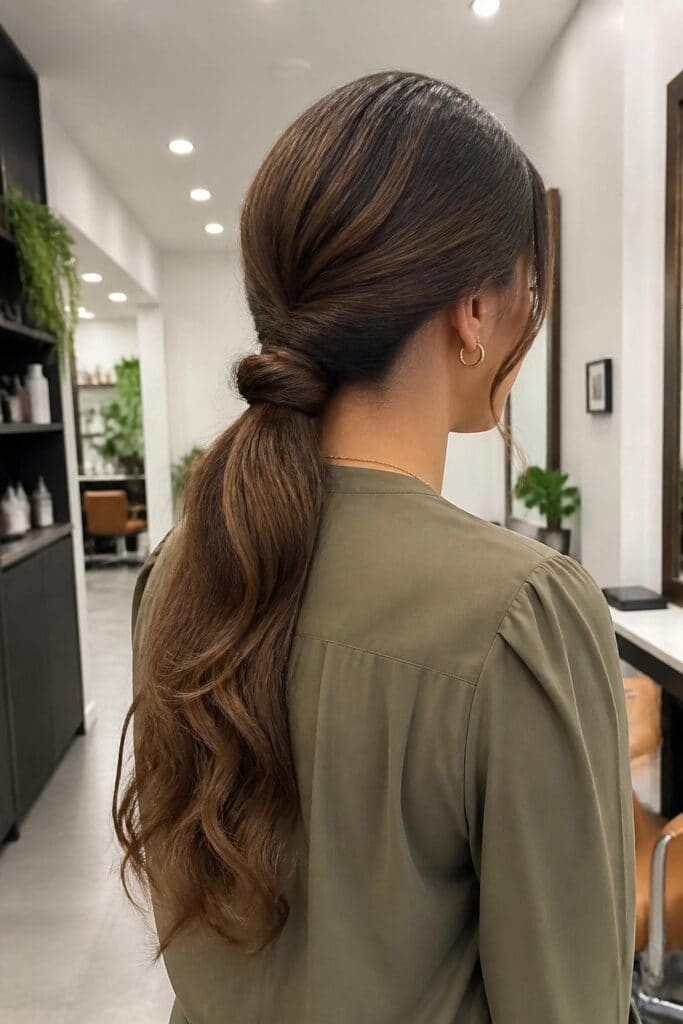 Low Ponytail with a Twist