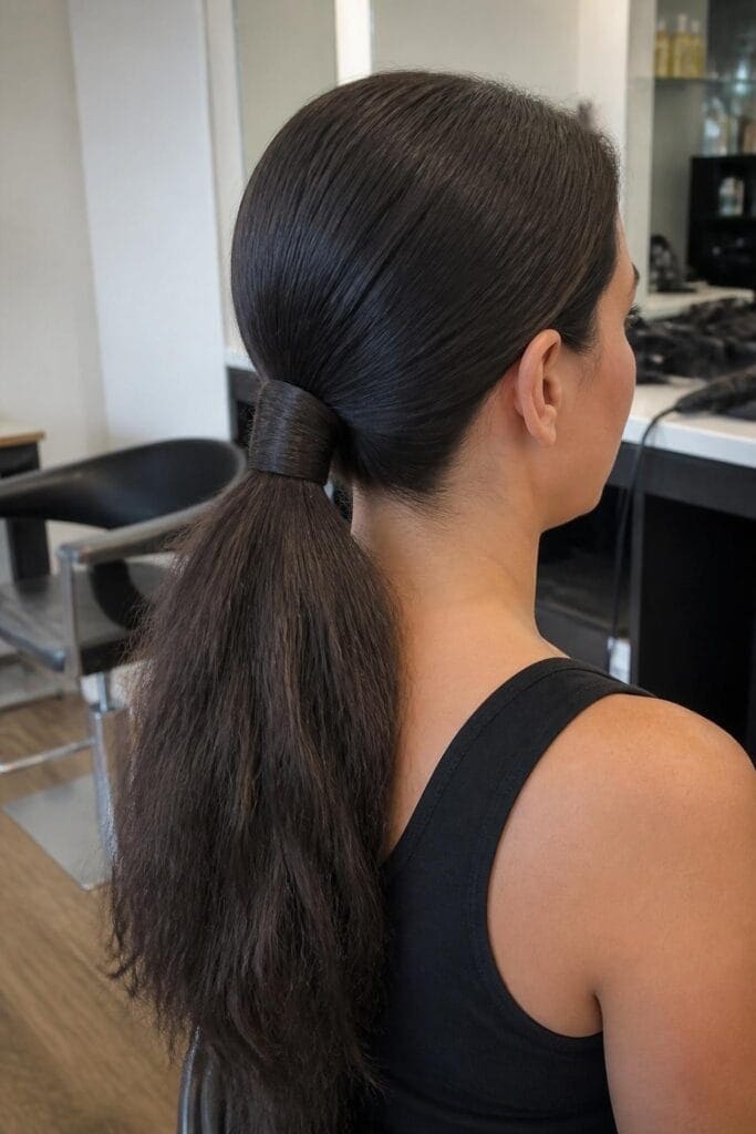 Low Ponytail with a Twist