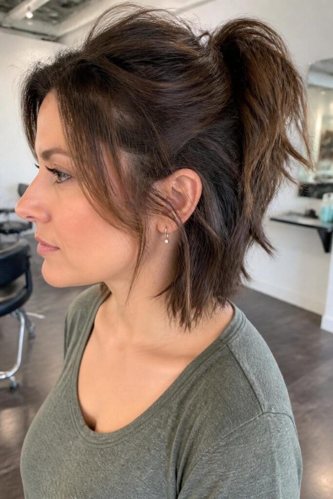 Messy Textured Half Pony
