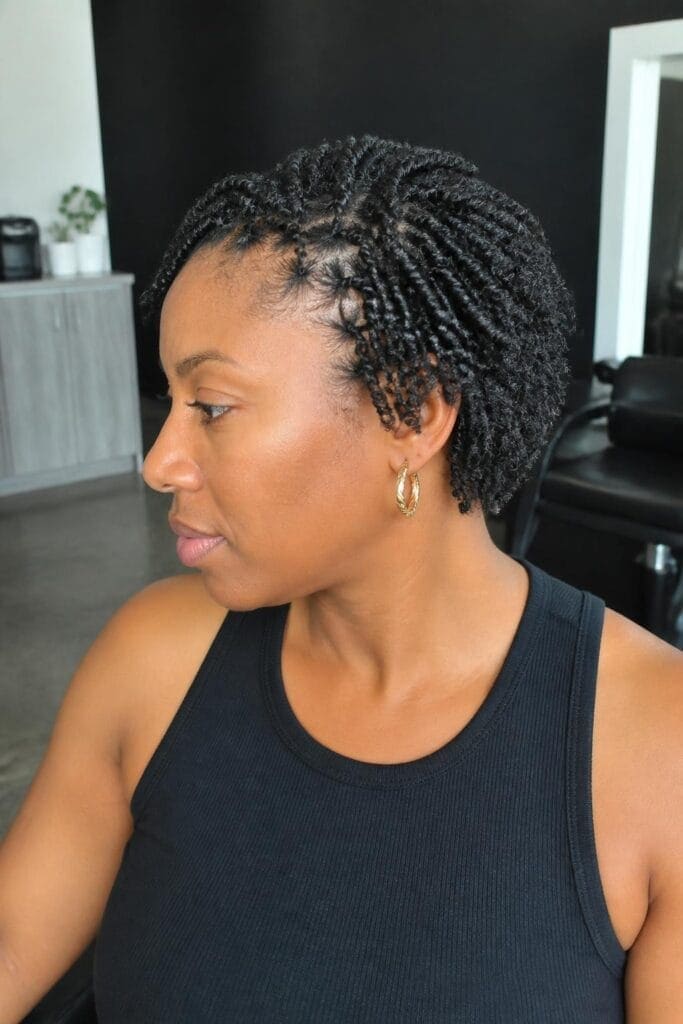 Mini Twists on Short Natural Hair