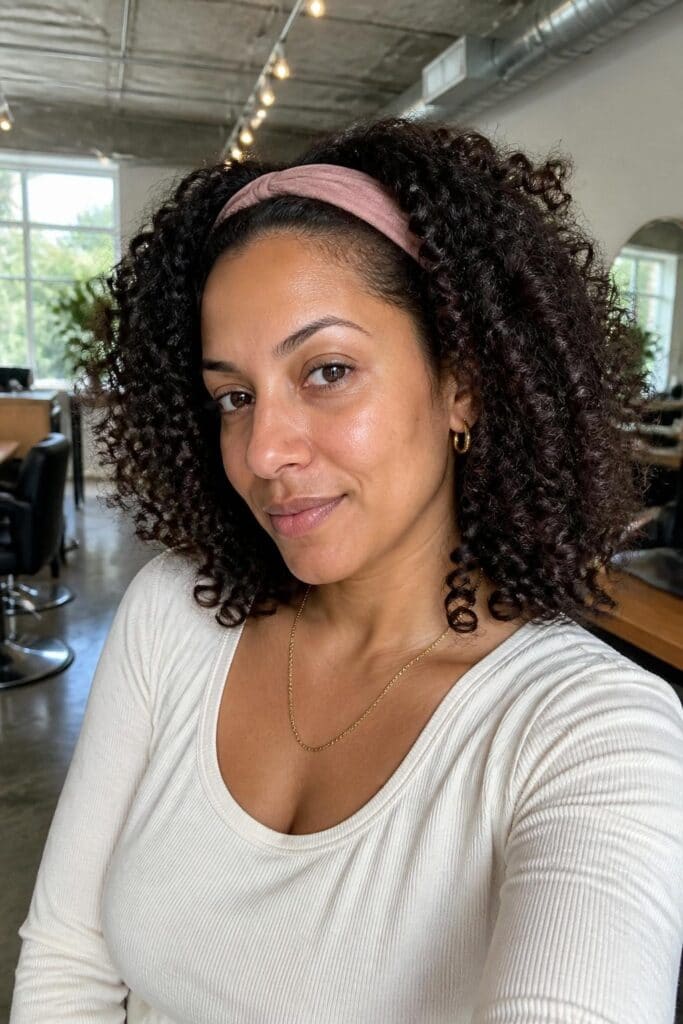 Natural Curls with a Headband
