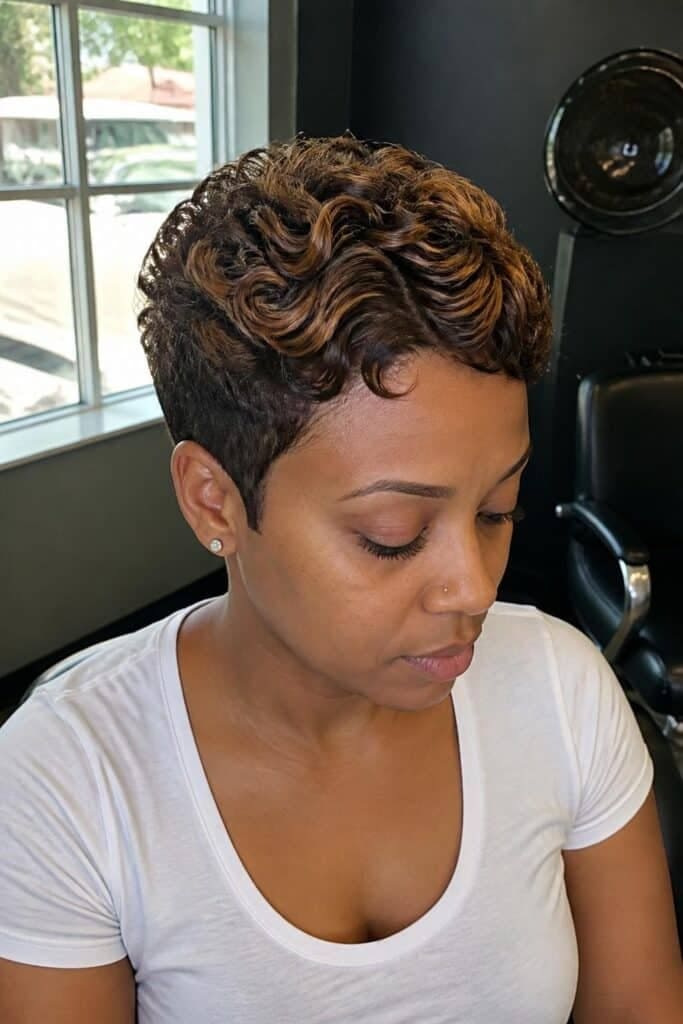 Pixie with Color Highlights
