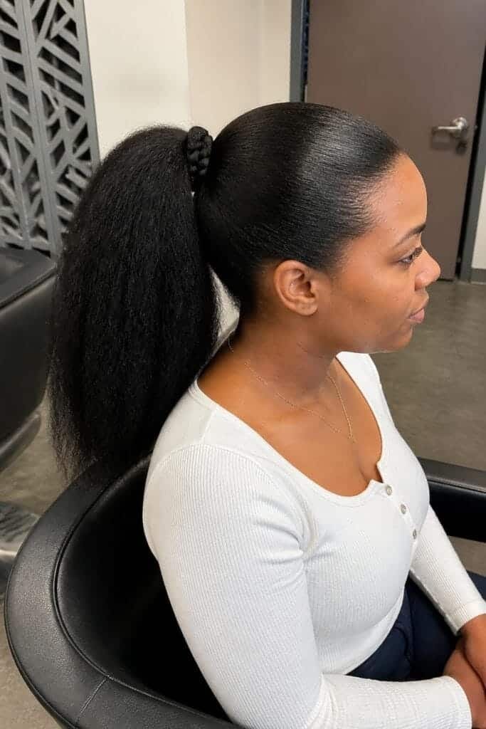 Ponytail with Braided Wrap