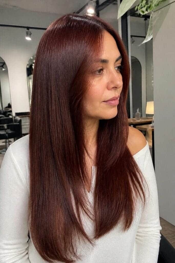 Rich Cinnamon Brown with Red Gloss