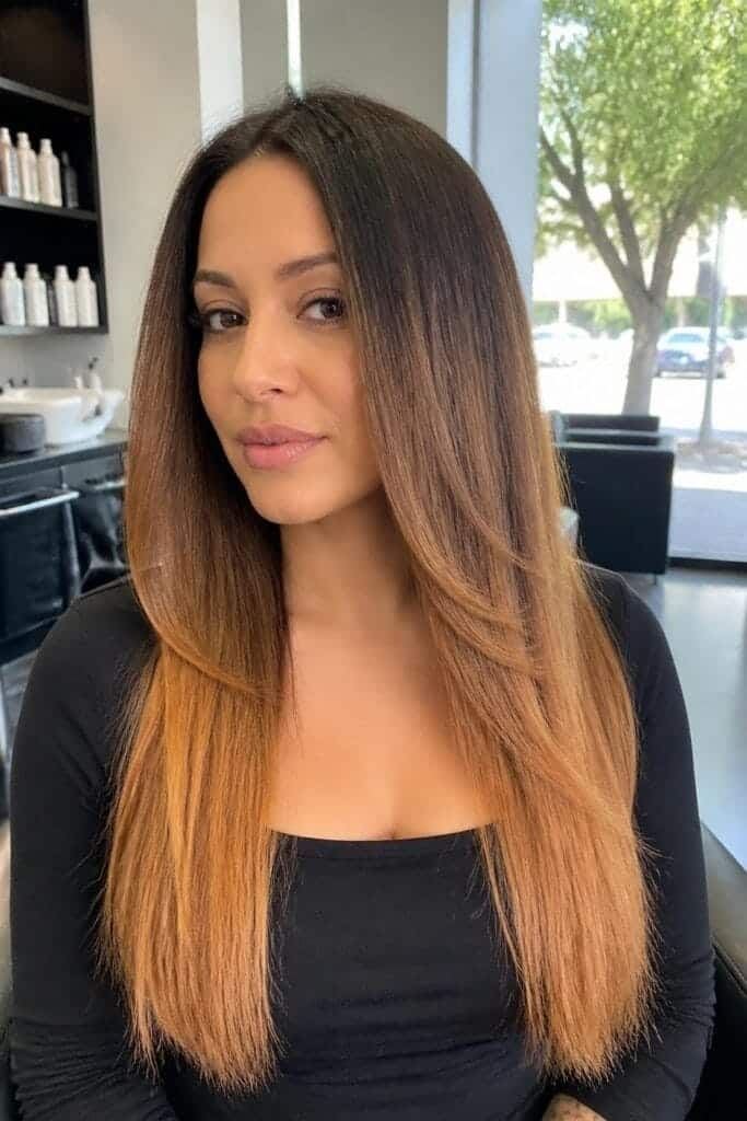 Rich Honey Ginger Ombre