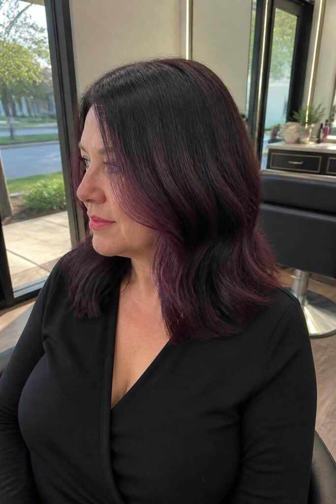 Rich Plum Balayage