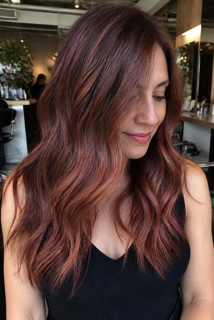 Rose Brown with Copper Highlights