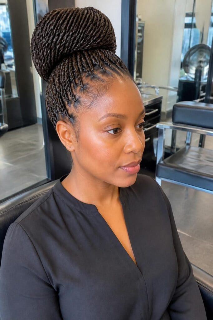 Senegalese Twists Updo