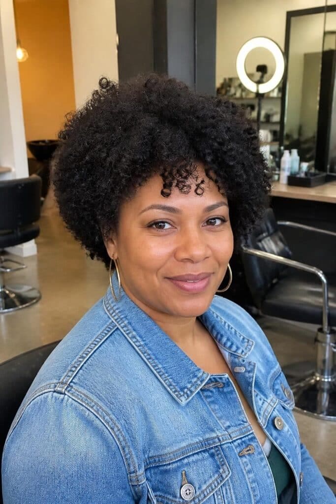 Short Curly Afro