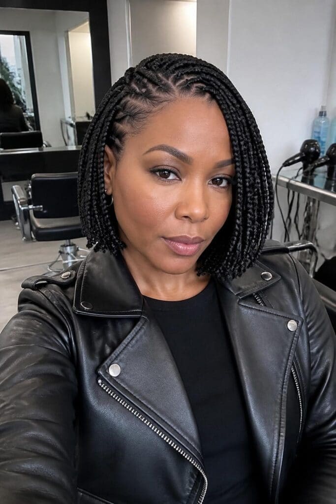 Short Knotless Box Braids (Bob Length)