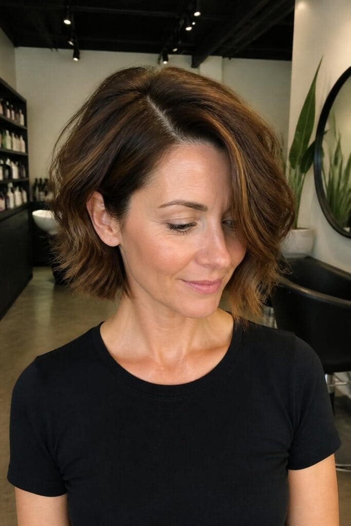 Short Layered Waves with Side Part