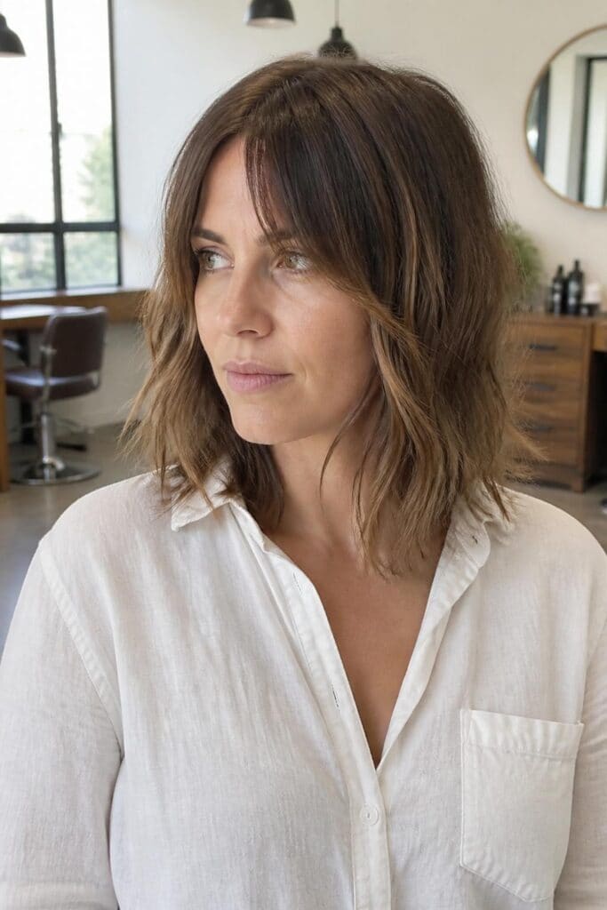 Shoulder Length with Wispy Ends