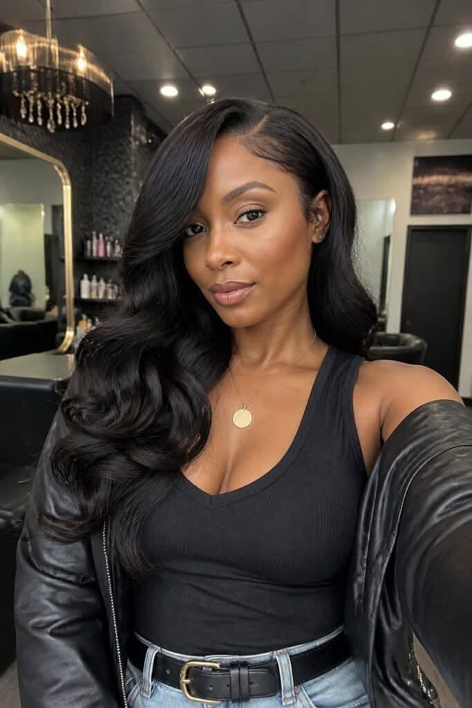 Side-Swept Curls