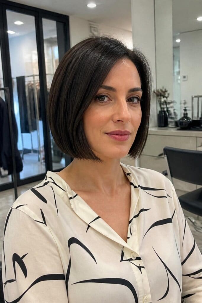 Sleek Chin-Length Bob