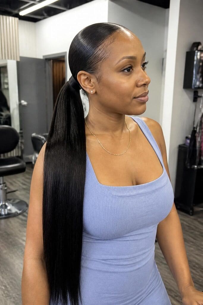 Sleek Ponytail with Extra Length
