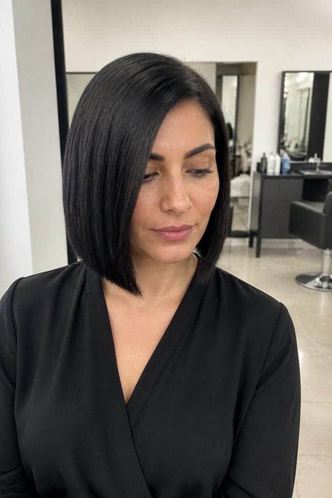 Sleek Side Part Bob