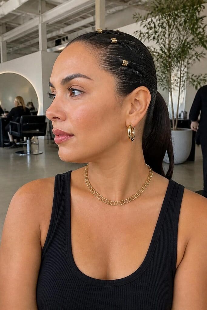 Slick Back with Gold Cuffs