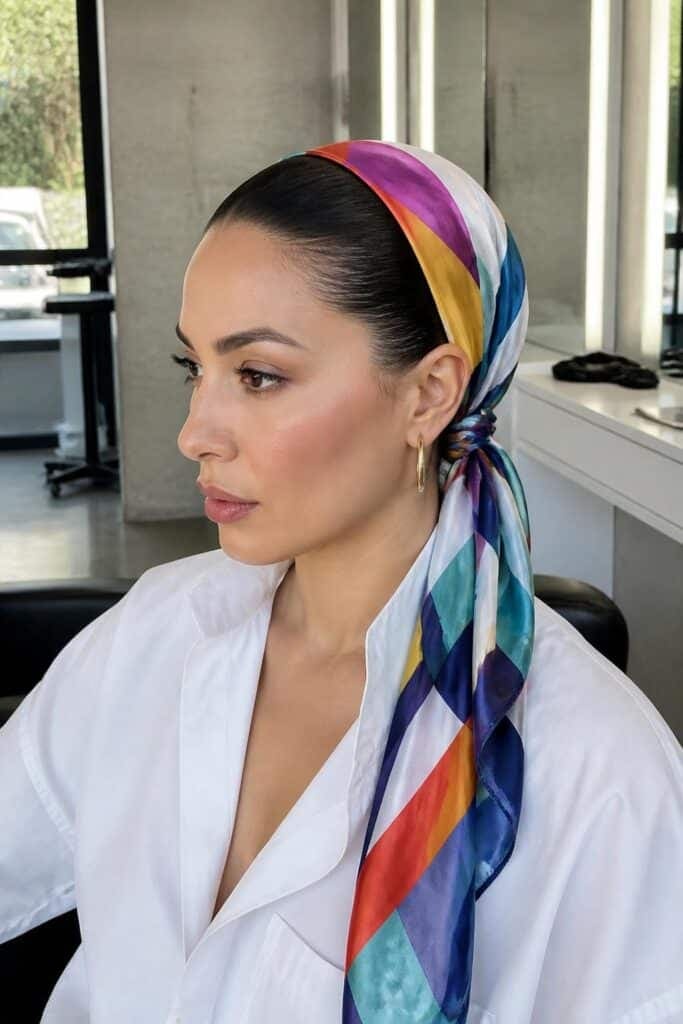 Slick Back with Scarf