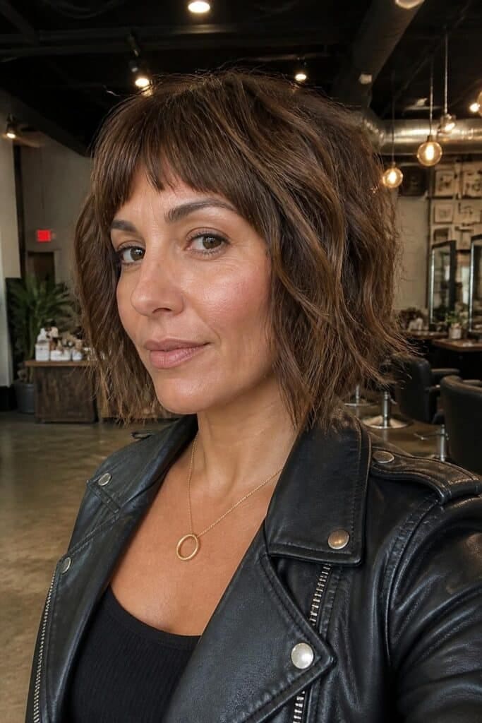 Textured Bob with Micro Bangs