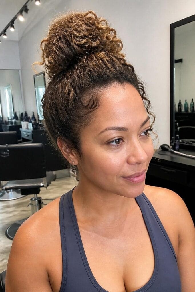The Curly Top Knot